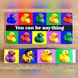 ZOX "YOU CAN BE ANYTHING" #2170 ARTIST DUCK RUBBER DUCK Jeep Wristband